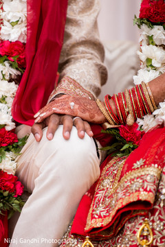 Indian bride and groom hands close up capture. Indian bride and groom hands close up capture.