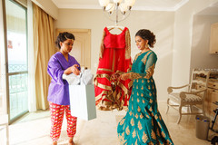 Indian bride getting ready for wedding ceremony. Indian bride getting ready for wedding ceremony.