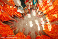 Marvelous capture of Indian bridesmaids and bride's mehndi art on feet. Marvelous capture of Indian bridesmaids and bride's mehndi art on feet.