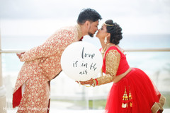 Heartwarming Indian bride and groom's first look. Heartwarming Indian bride and groom's first look.
