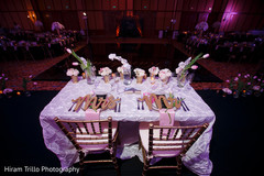 Indian bride and groom's reception table decorations. Indian bride and groom's reception table decorations.