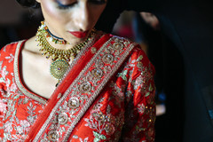 See the Final touch ups for this charming indian bride.