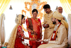 Vibrant portrait of indian couple. Vibrant portrait of indian couple.