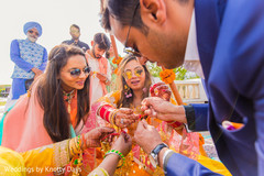 Indian bride getting her kalires on. Indian bride getting her kalires on.