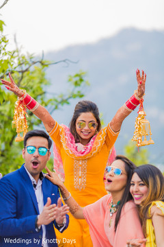 Indian bride ready with her kalire on bangles done. Indian bride ready with her kalire on bangles done.