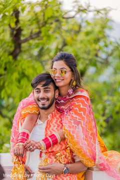 Lovely capture of Indian bride on her mehndi party. Lovely capture of Indian bride on her mehndi party.