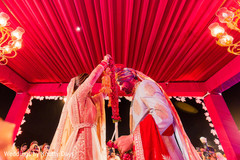 Indian bride and groom at their Jai Mala Ceremony. (Garland ) Indian bride and groom at their Jai Mala Ceremony. (Garland )