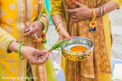 Indian pre-wedding ceremony ritual items. Indian pre-wedding ceremony ritual items.