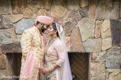 Indian bride and groom tender moment Indian bride and groom tender moment