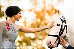 Indian bride with horse capture Indian bride with horse capture