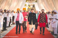 Indian groomsmen entrance to wedding ceremony Indian groomsmen entrance to wedding ceremony