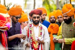 Traditional indian groom's milni ritual Traditional indian groom's milni ritual