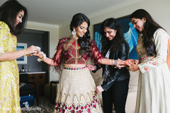 Indian bride with bridesmaids capture Indian bride with bridesmaids capture