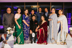 Lovely bride and groom family portrait Lovely bride and groom family portrait