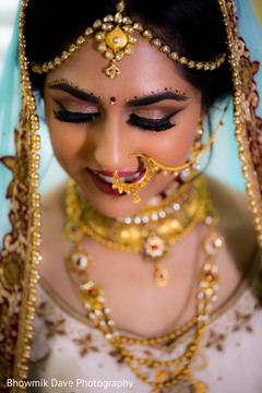 Majestic Indian bride with her wedding jewelry on. Majestic Indian bride with her wedding jewelry on.