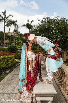 Indian bride and groom cherish moment. Indian bride and groom cherish moment.