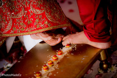 Indian couple feet on wedding ceremony Indian couple feet on wedding ceremony