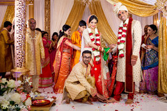 Elegant indian couple with parents portrait Elegant indian couple with parents portrait