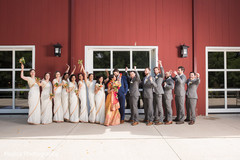 Marvelous Indian lovebirds portrait with bridesmaids and groomsmen. Marvelous Indian lovebirds portrait with bridesmaids and groomsmen.