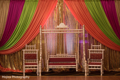 Fascinating Indian pre-wedding mandap colorful decoration. Fascinating Indian pre-wedding mandap colorful decoration.