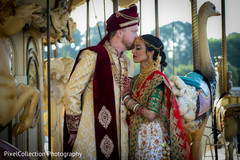 Enchanting indian bride and groom outdoors capture Enchanting indian bride and groom outdoors capture