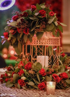 Indian sangeet table cage decoration. Indian sangeet table cage decoration.