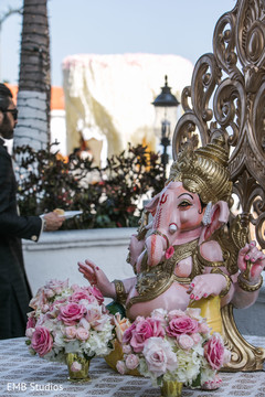 Indian wedding Ganesha Puja closeup capture. Indian wedding Ganesha Puja closeup capture.