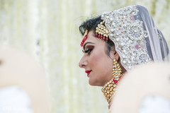 Stunning Indian bride with her wedding ceremony Ghoonghat. Stunning Indian bride with her wedding ceremony Ghoonghat.