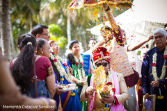 Indian groom's entrance to wedding ceremony Indian groom's entrance to wedding ceremony