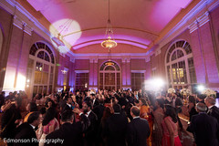 Upbeat Indian wedding reception scene. Upbeat Indian wedding reception scene.