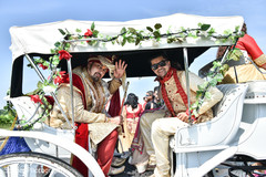Indian groom's baraat procession. Indian groom's baraat procession.
