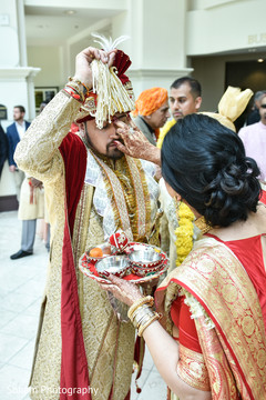 Elegant Indian groom during baraat ritual. Elegant Indian groom during baraat ritual.