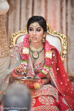 Tender Indian bride at her wedding ceremony. Tender Indian bride at her wedding ceremony.