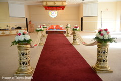 Indian wedding aisle flowers and draping decorations. Indian wedding aisle flowers and draping decorations.