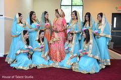Glamorous Indian bride and bridesmaids outfits. Glamorous Indian bride and bridesmaids outfits.