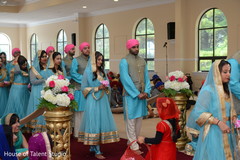 Indian bridesmaid and groomsmen entering the wedding ceremony capture. Indian bridesmaid and groomsmen entering the wedding ceremony capture.