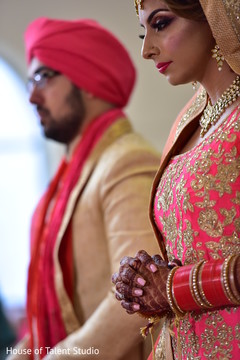 Maharani during her wedding ceremony rituals. Maharani during her wedding ceremony rituals.