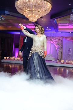 Indian bride and groom first dance capture. Indian bride and groom first dance capture.