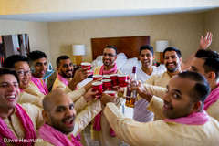 Indian groom having cheers with groomsmen. Indian groom having cheers with groomsmen.