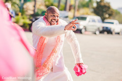 Indian groomsman during baraat Indian groomsman during baraat