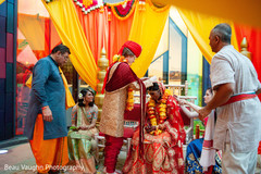 Mangalya dharanam of groom with Indian bride capture. Mangalya dharanam of groom with Indian bride capture.