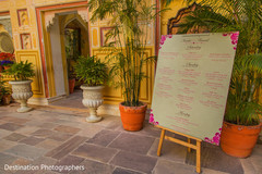 Indian wedding program sign Indian wedding program sign
