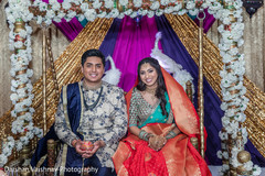 Indian couple having fun during their sangeet Indian couple having fun during their sangeet