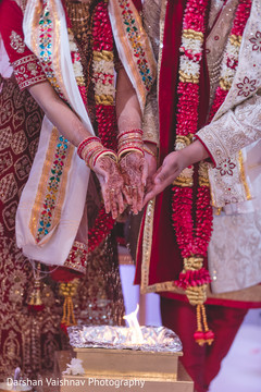 Indian bride lighting the sacred fire Indian bride lighting the sacred fire