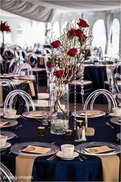 Creative Indian wedding reception table decor. Creative Indian wedding reception table decor.