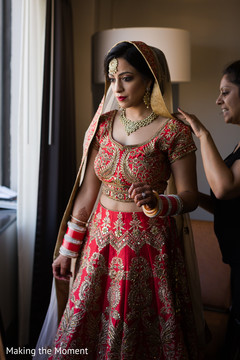 Gorgeous Indian bride wearing her Lengha. Gorgeous Indian bride wearing her Lengha.