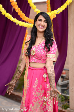Lovely Indian bride with her mehndi art capture. Lovely Indian bride with her mehndi art capture.