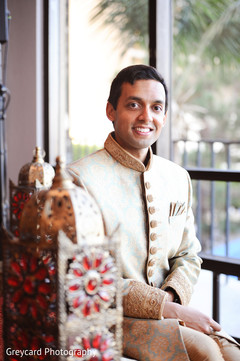 Indian groom ready for sangeet party. Indian groom ready for sangeet party.