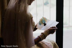 Indian bride reading love letter Indian bride reading love letter