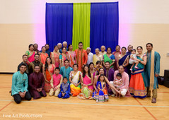 Indian wedding Sangeet family portrait. Indian wedding Sangeet family portrait.